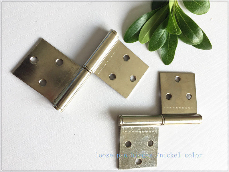 Nickel Plated Kitchen Cabinet Hinges Bright Color Folding Function