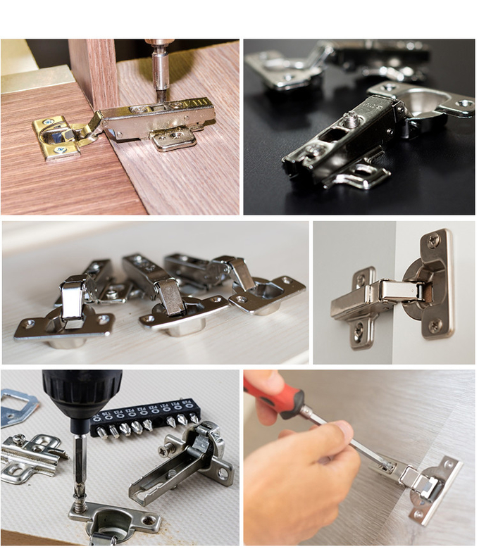 Two Hole Stainless Steel 201 Overlay Hinges 11.5mm Depth