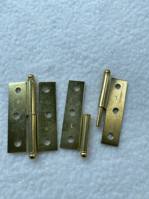 Lift Off H Style Cabinet Hinges 60x40mm Brass Plated