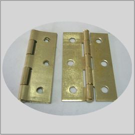 Normal Electric Bass Cast Iron Door Hinges Fixed Pin Bright Brass Color