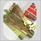 Yellow Zinc Color Screw Hook Hinge , 6 Inch Strap Hinges Customized Size