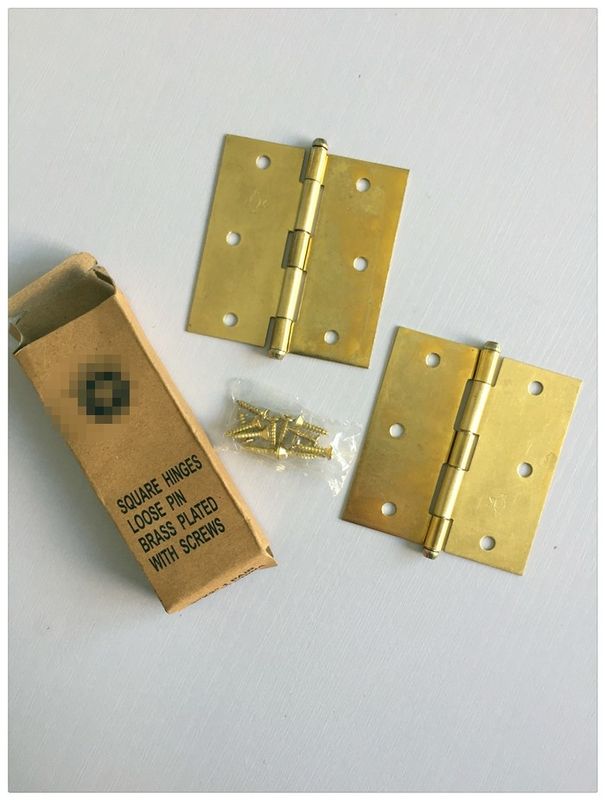 Square Type 4 Inch Solid Brass Door Hinges Bb Print Loose Pin Easy