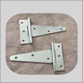 Decorative 4 Inch T Strap Hinges Unpolish Color High Performance White Zinc Plated