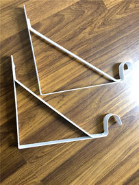 Color Powder Coating Decorative Shelf Brackets White Color Steel Heavy Duty With Hook