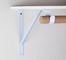 Color Powder Coating Decorative Shelf Brackets White Color Steel Heavy Duty With Hook