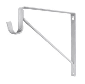 Color Powder Coating Decorative Shelf Brackets White Color Steel Heavy Duty With Hook