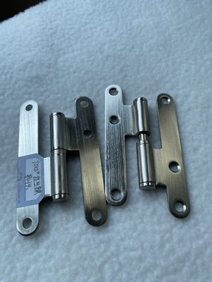 Left And Right 95mm H Cabinet Hinges Nickel Plated Round Head