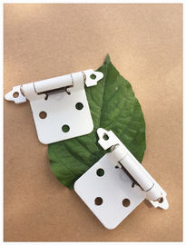 White Powder Coating Butterfly Cabinet Hinges Light Weight Easy Fix
