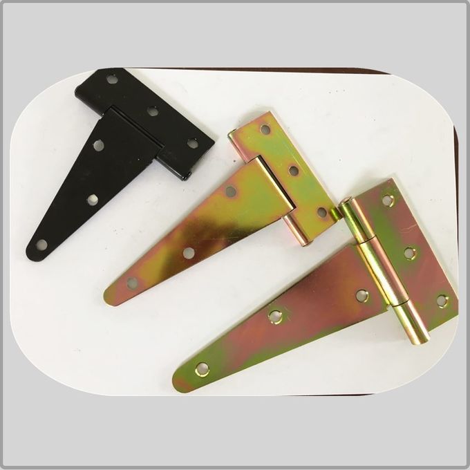 Plastic Spray T Strap Hinges , Barn Door Strap Hinges Black Color For